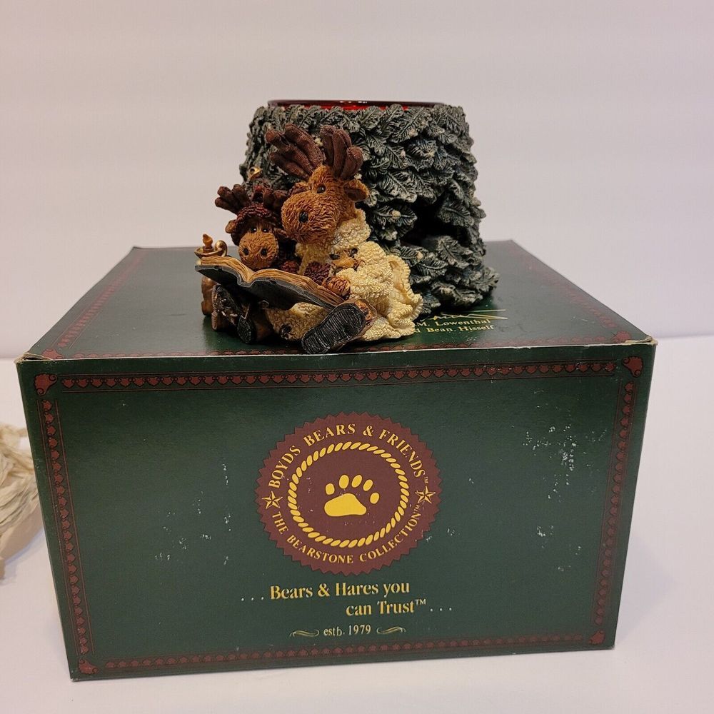Boyds Bears Maynard And Melvin ... Tales Of The North Votive Candle Holder
